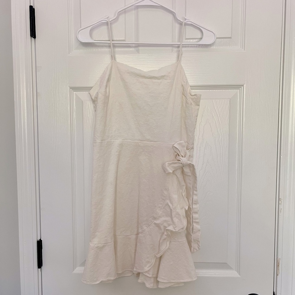 Express Linen Ruffle Dress
